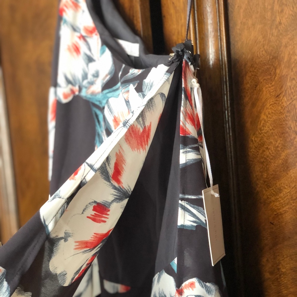 1.State Floral Print One Shoulder Popover Romper - Picture 5 of 8